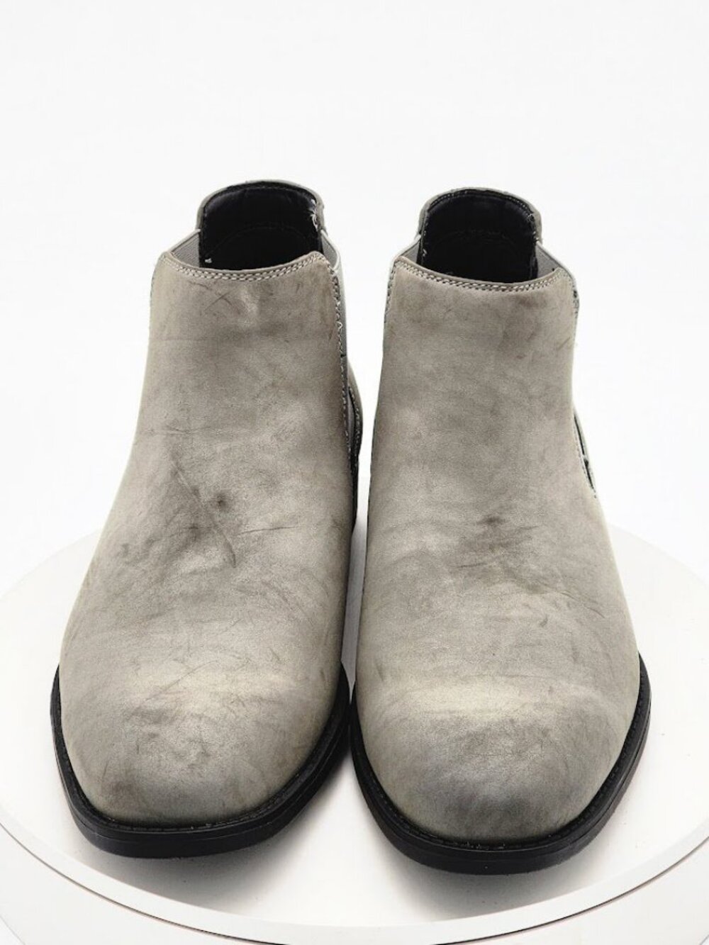 Madden Maxxin Gray Suede Chelsea Boots Men’s Size 12 Ortholite Ankle Boots - Picture 2 of 14